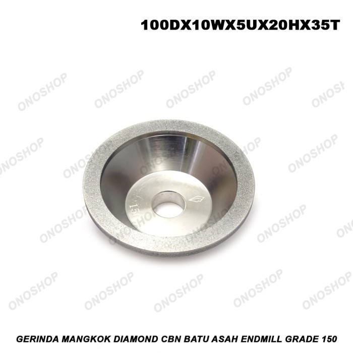 Gerinda Mangkok Diamond Cbn Batu Asah Endmill Grade 150