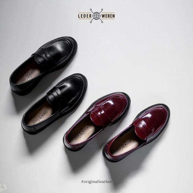Sepatu Loafer Pria - Leder Penny Loafer - Lederweren
