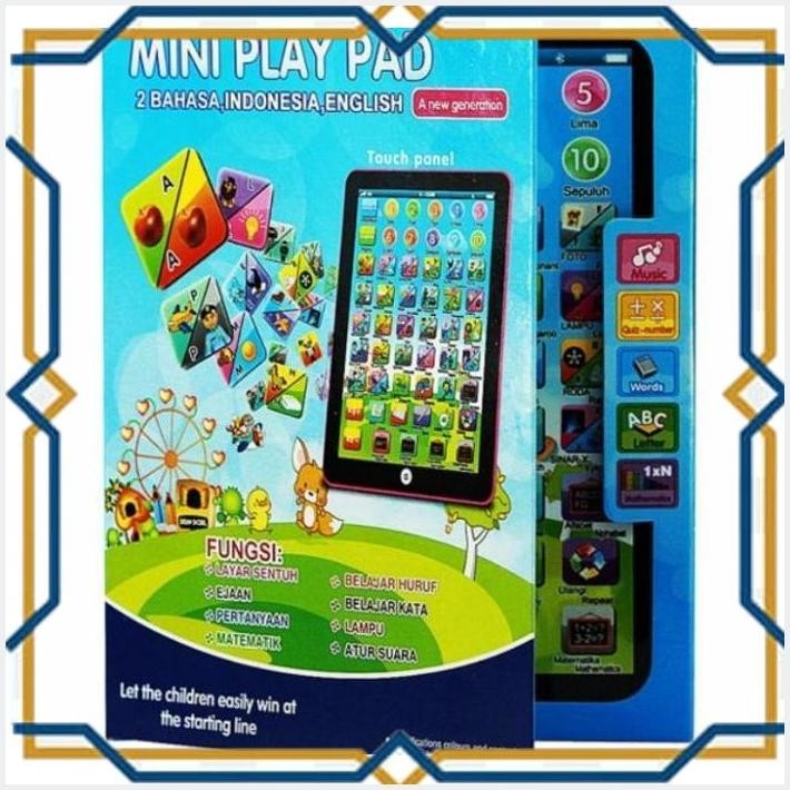 [RMC] PLAY PAD MINI ( PLAYPAD, IPAD ) 2 BAHASA - MAINAN EDUKATIF ANAK