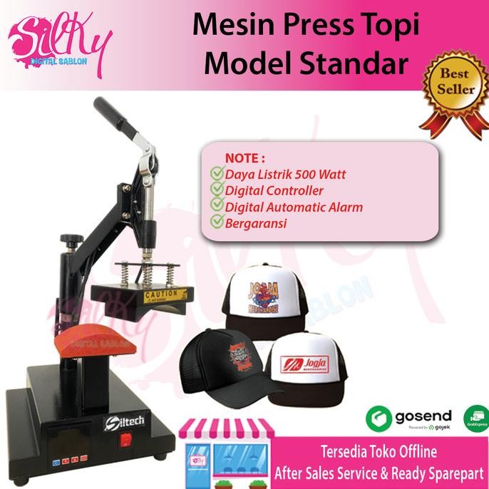 Alat Hot Pres Topi Siltech - Mesin Sablon Topi Polyflex Murah