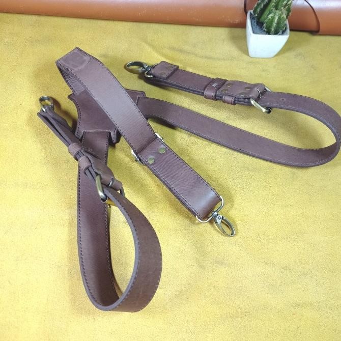 Suspender Full Kulit Asli Tali Jojon Bretel Tali Kodok Pria Wanita