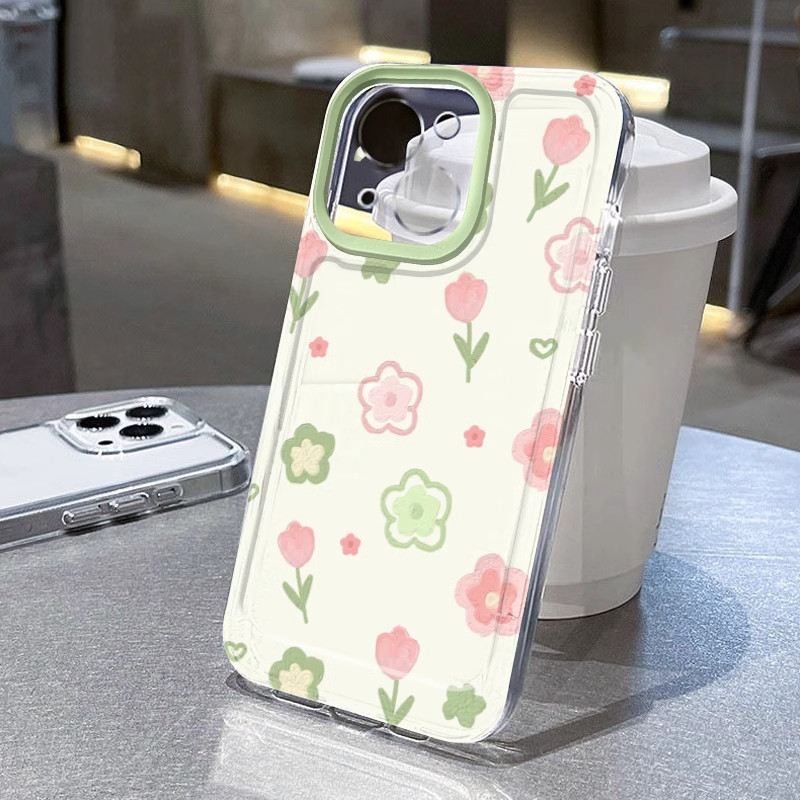 Tulip Lucu Polos Bunga Soft Case Hp Iphone 17 Pro Max 17 Air 13 Pro Max 11 Pro Max Xr 7+ 8+ Ip 12 13