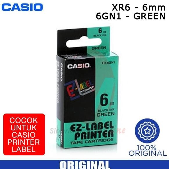 

PITA LABEL CASIO XR 6 GREEN - 6mm
