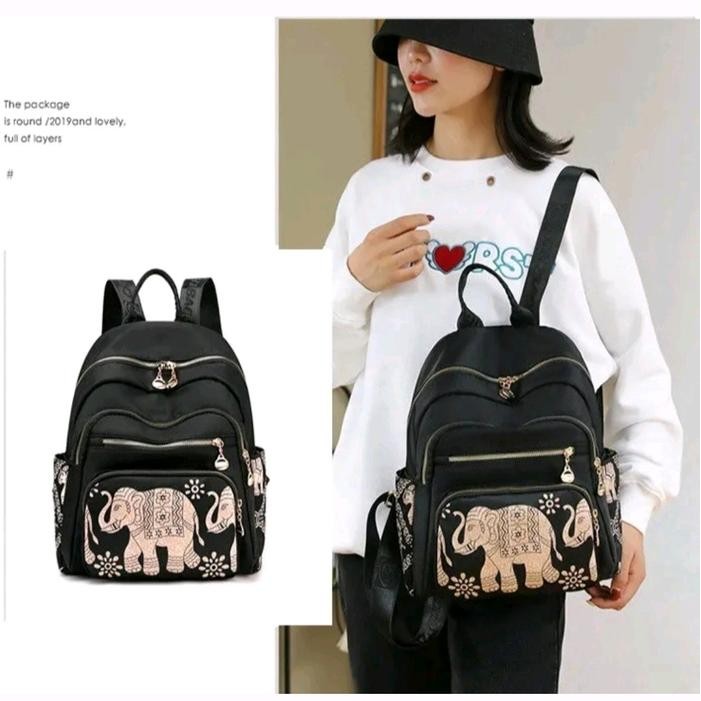 TAS RANSEL CHIBAO IMPORT MOTIF GAJAH PARASUT WATERPROOF