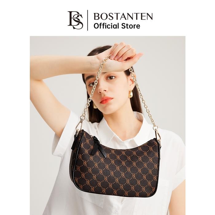 HOBO BAG BOSTANTEN MONOGRAM SLINGBAG TAS SELEMPANG WANITA TAS RANTAI WANITA KULIT SINTETIS