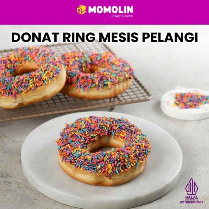 

New Momolin Bakery Donat Ring Mesis Pelangi | Donat Mesis Warna Warni Terbaik