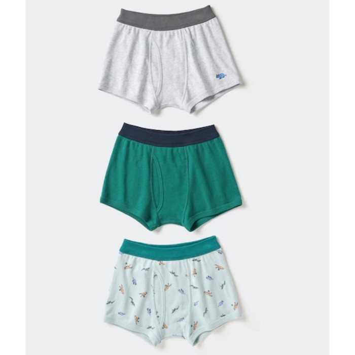 UNIQLO Kids Briefs Celana Dalam Boxer Anak Laki-Laki Gray 3 Pcs