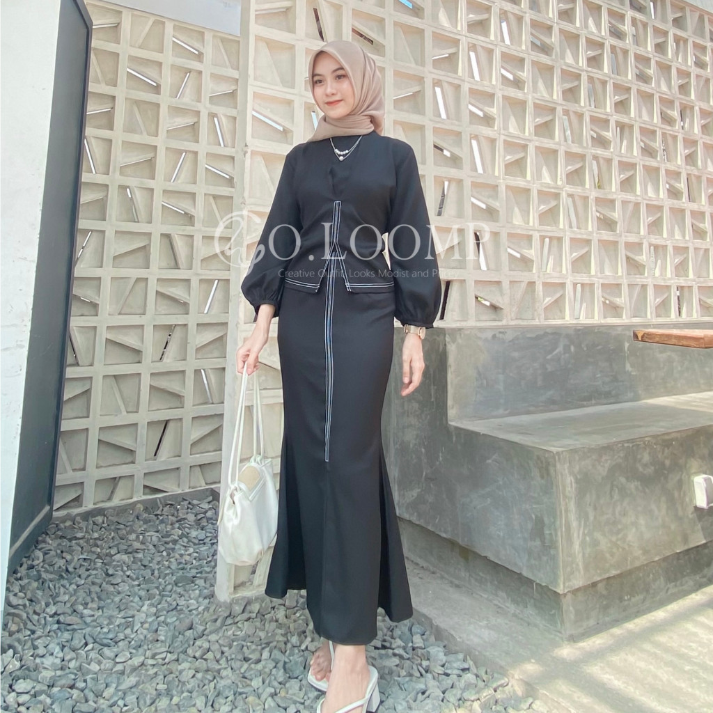HOT DEALS Setelan Wanita Rok Korean Style Cassie One Set Kekinian