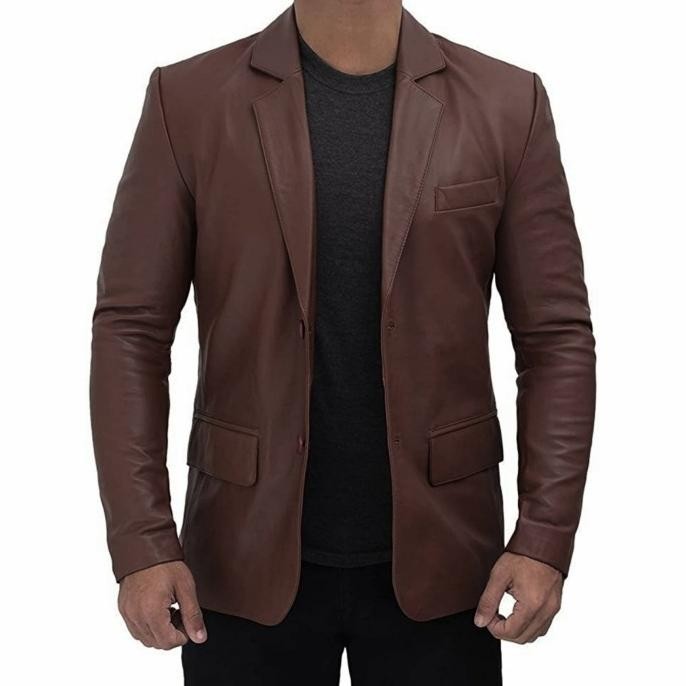 jaket kulit blazer 100% original jaket kulit jas pria original asli IQB