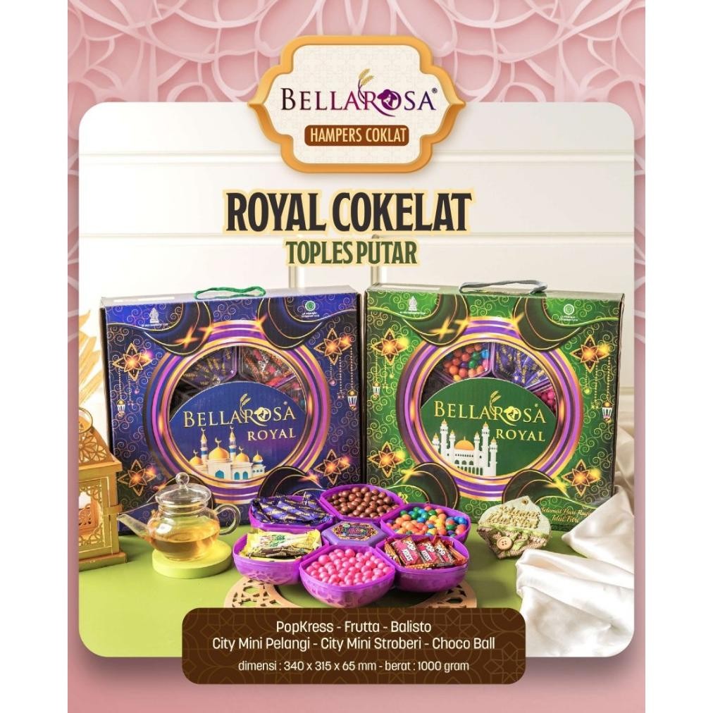 

PARSEL RAMADAN PAKET ROYAL COKLAT TOPLES PUTAR KUE KERING BELLAROSA PAKET ROYAL