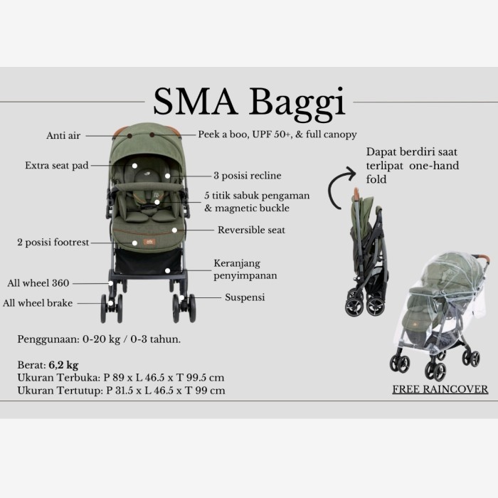 STROLLER JOIE SIGNATURE SMA BAGGI 4WD
