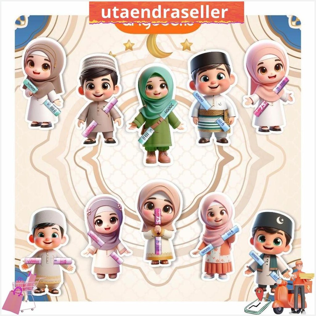 

Terlaris 2025 Amplop Lebaran Isi 10 Pcs Amplop Angpau Lebaran Uang Selip Karakter 3D Peluk Lucu Gemoy Original Produk