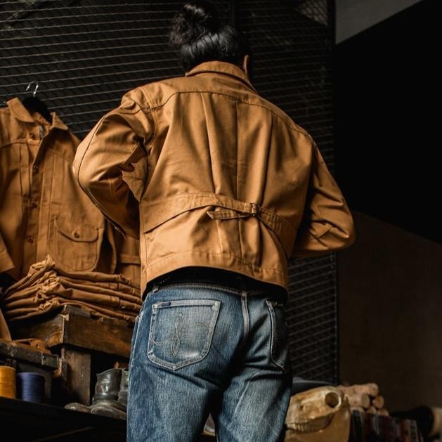 Sale Oldblue Work Jacket Type Iii - 15.5 Oz Brown Duck Okayama