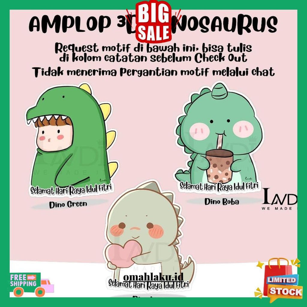 

Amplop Lebaran 3D Karakter Lucu Unik Imut Custom Nama Amplop Karakter Kantong Original Produk