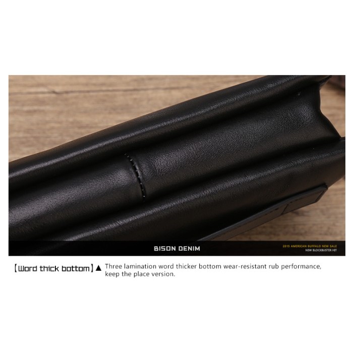 Bison Denim-Handbag Pria / Clutch Bag Mewah (BISON N8009-2B)