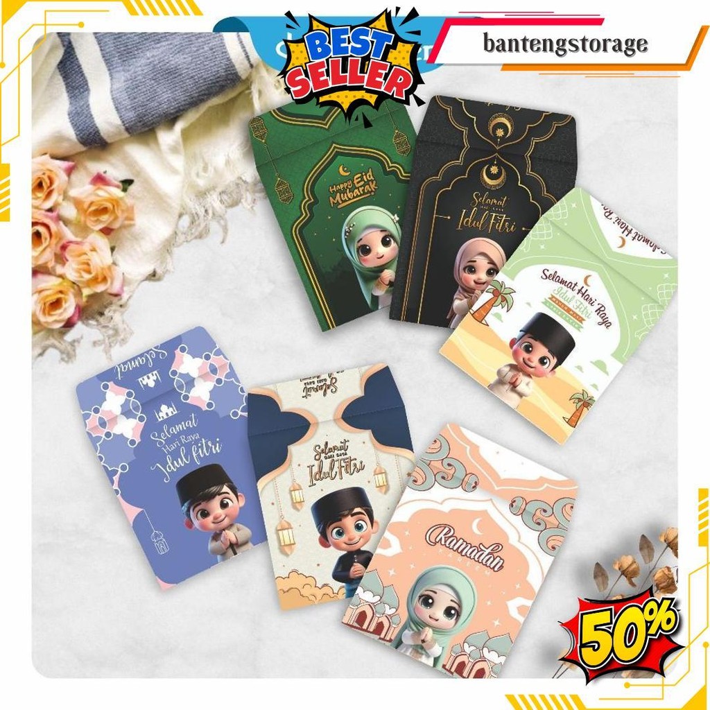 

( Isi 10 ) Amplop Lebaran Amplop 2025 Aestetic / Angpau Lebaran Kecil Unik Lucu Aestethic Siap Kirim