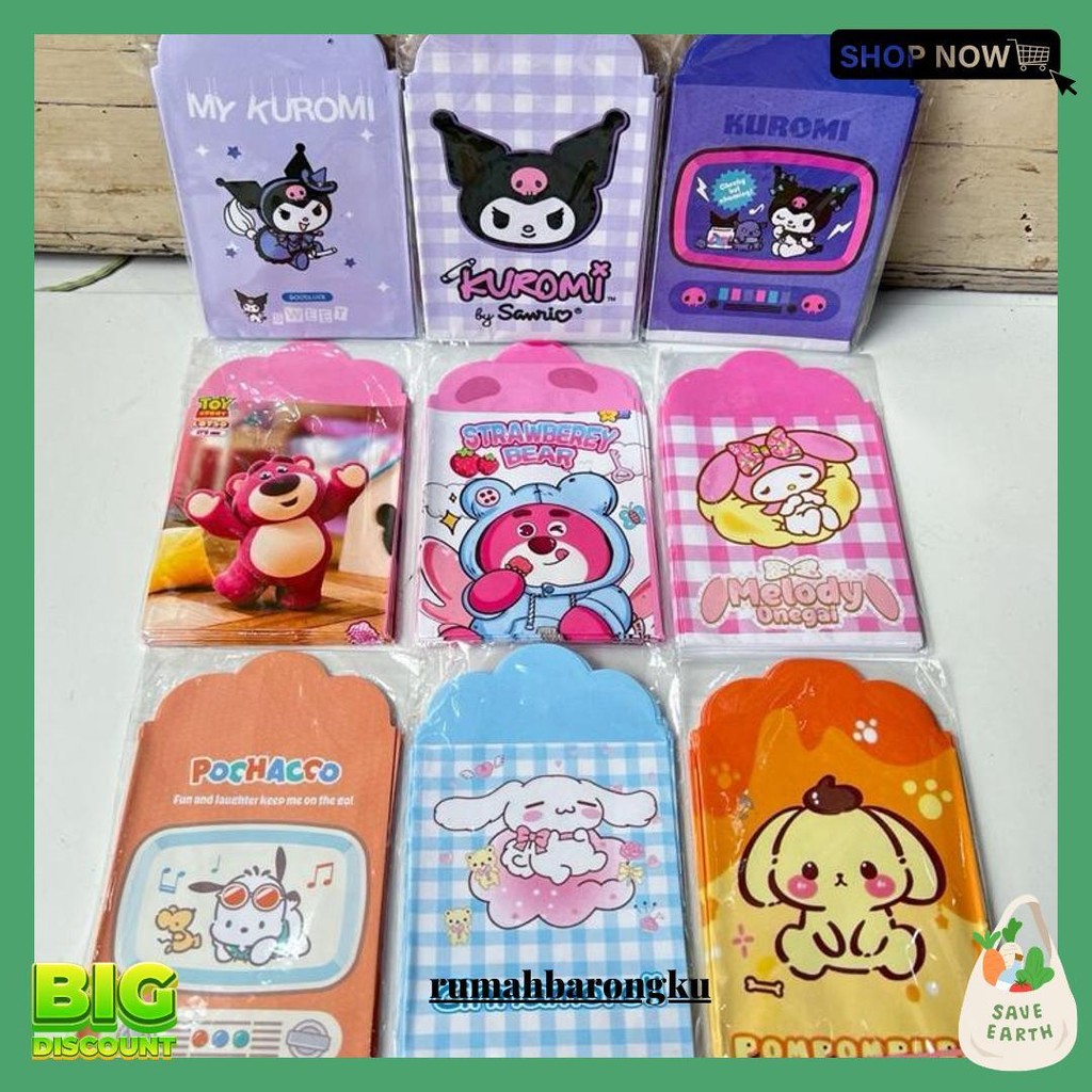 

Amplop Lebaran Kuromi Lotso Sanrio 1 Pak Isi 10 Lembar | Angpau Lebaran Kuromi 1Pak Isi 8Lembar Bisa Cod