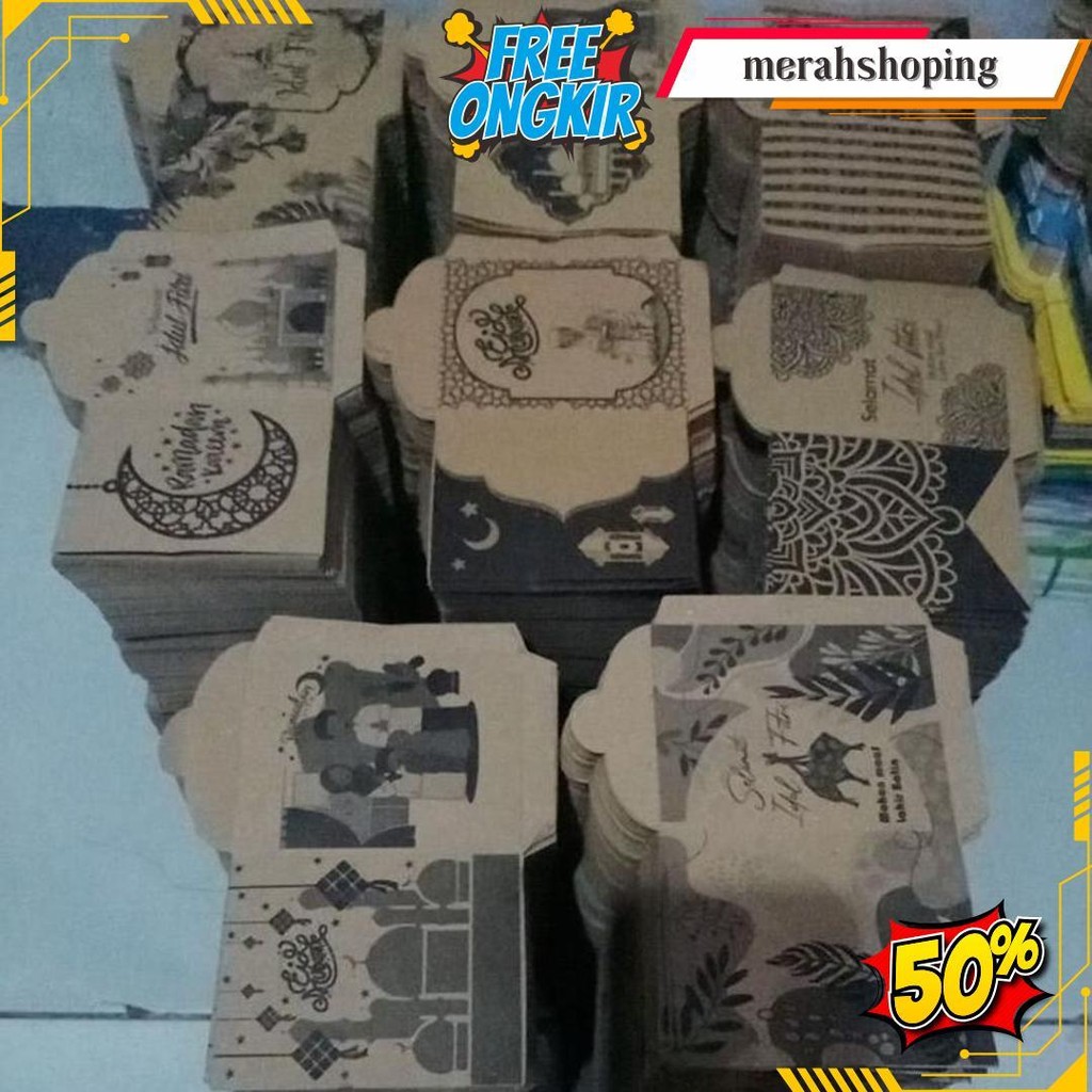 

Angpau Lebaran/Amplop Lebaran Kraf 1Kg Masih Lembaran(Kurleb 500Pcs) Gratis Ongkir