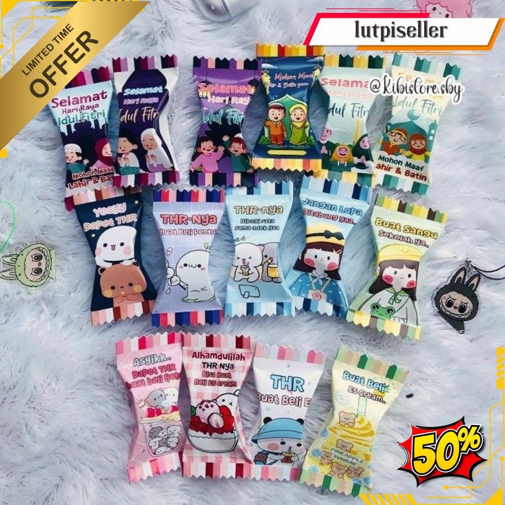 

Kibistore.Sby | 1Pack Isi 10Pcs | Amplop Lebaran Viral Bentuk Permen | Amplop Murah 2025 Original Produk