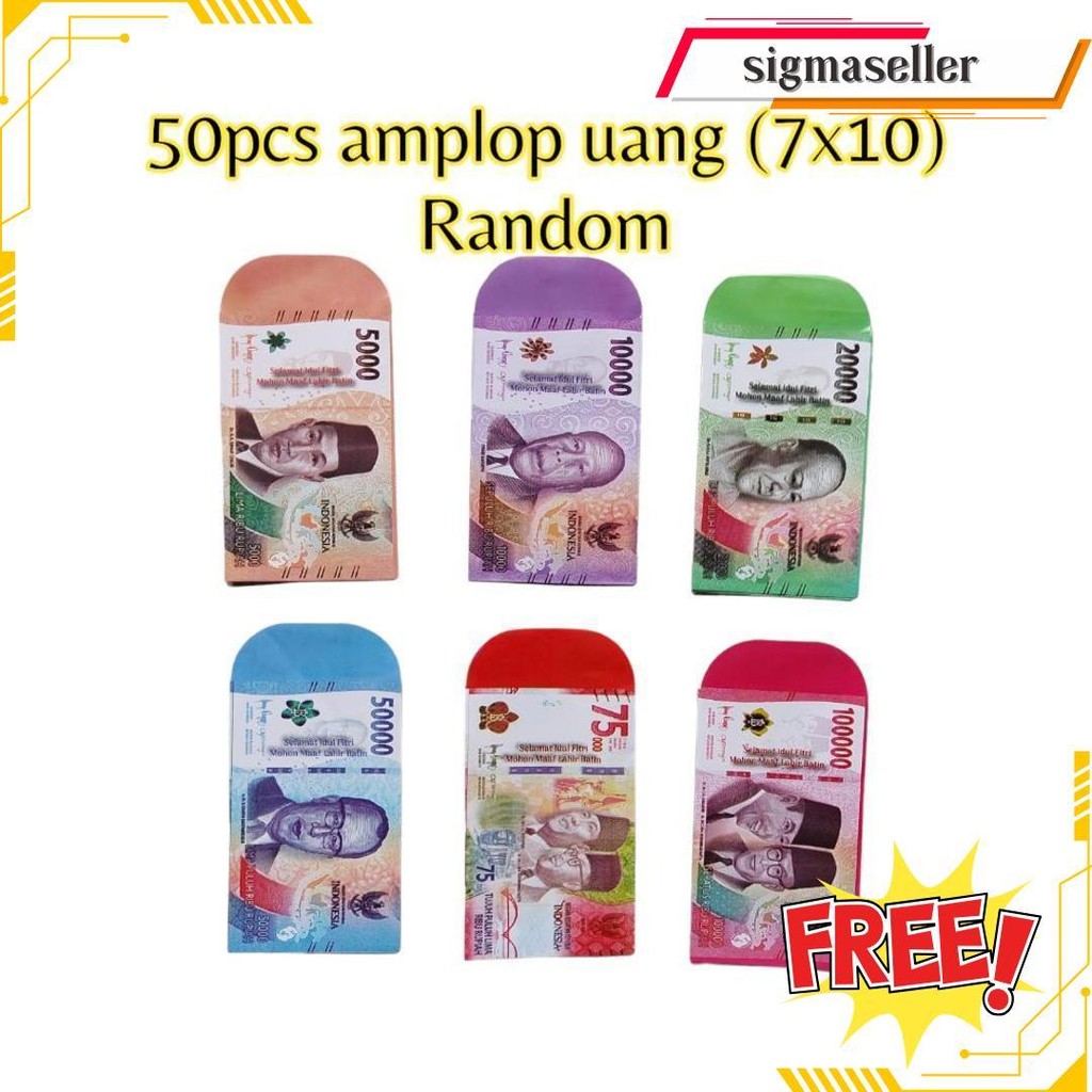 

Amplop Lebaran 50 Lembar Angpau Idul Fitri Ukuran 7X11 Cm Gratis Ongkir