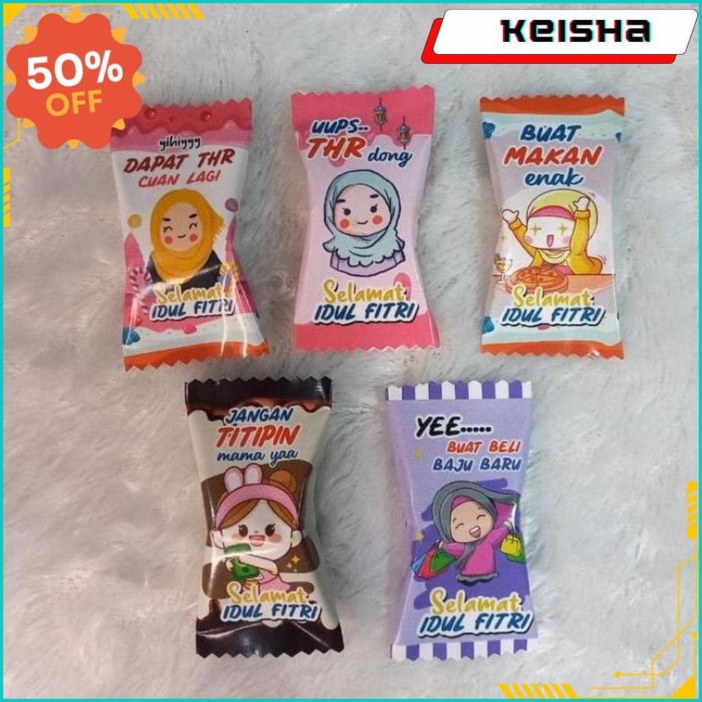 

20Pcs Amplop Angpao Lebaran Idul Fitri Permen Viral Original Produk