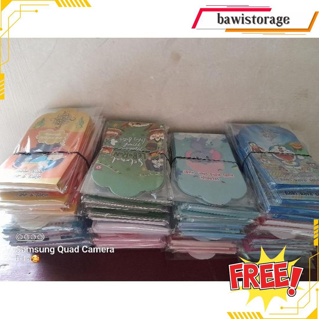 

10 Pack (100Pcs) Amplop Lebaran Idul Fitri Ukuran Sedang Original Produk