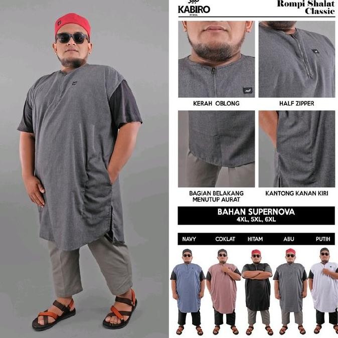 Spesial Rompi Sholat Jumbo Rosal Classic Kabiro Rompi Koko Pria Dewasa Ukuran Big Size 4Xl 5Xl 6Xl
