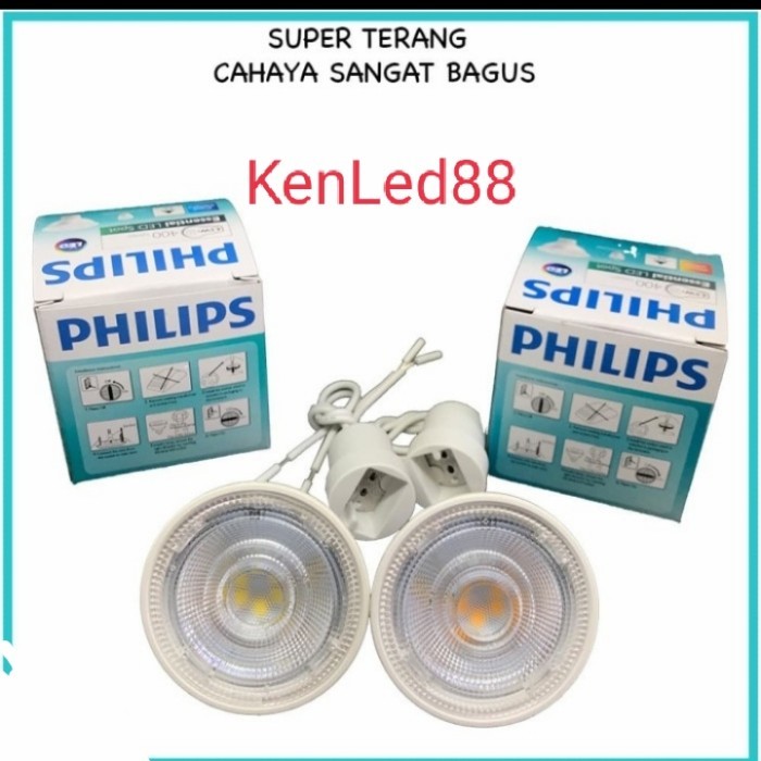 Lampu Sorot Spotlight Philips Essensial 4,5W/4,5Watt Led Mr16 Tusuk