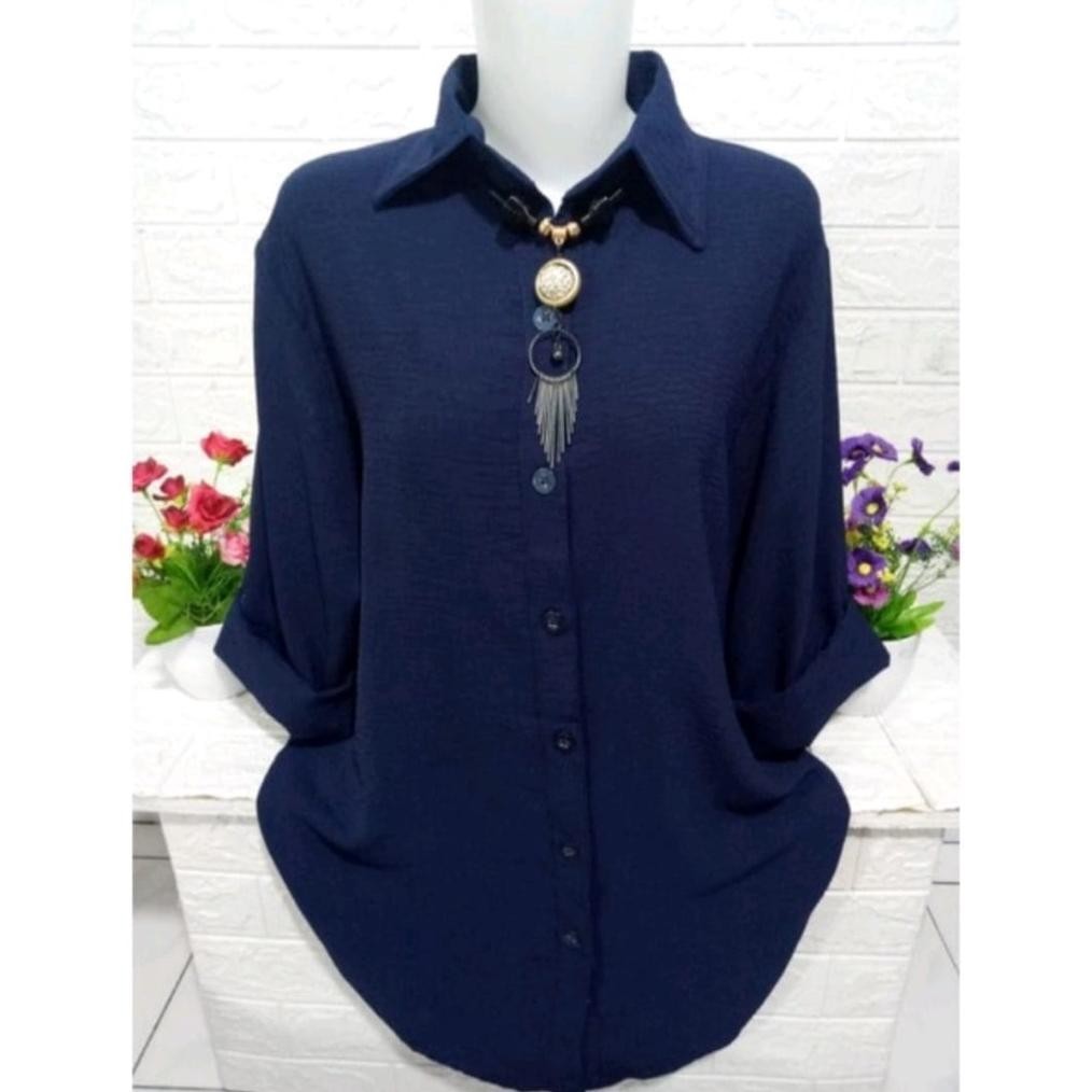 Kemeja Wanita Crinkle Air Flow Premium Terbaru / Atasan Wanita Kekinian / Baju Wanita Bahan Crinkle 