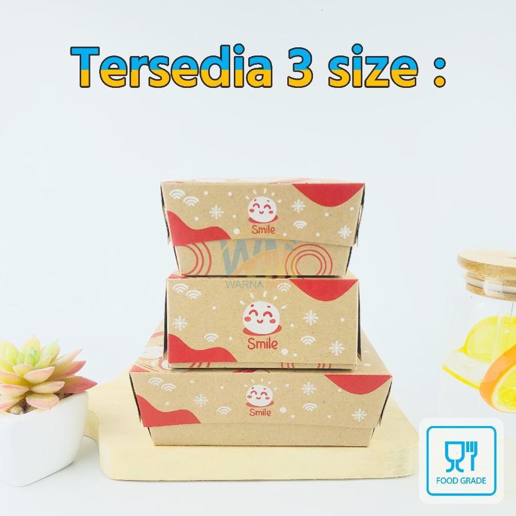 Bisa COD Dus Box Dimsum Laminasi  / Kotak Dimsum / Lunch Box XS / Dus Dimsum / Paper Lunch Box S / D