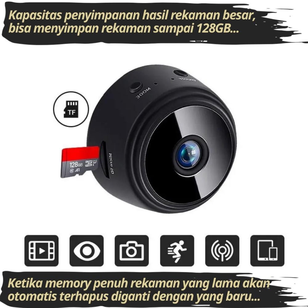 New Arival Kamera CCTV Keamanan Rumah Tanpa Kabel Indoor Mini Tersembunyi Kecil Konek Ke HP Handphon