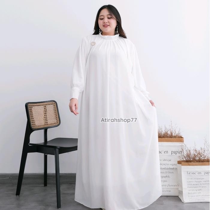 Product Terlaris Gamis Ceruty Jumbo Wanita Ld130Cm Ld145Cm