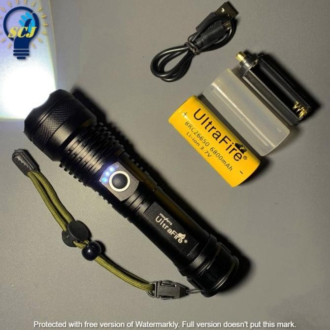 Senter LED XHP 50 ultrafire Cree Compact Sinar Kuning Terlaris