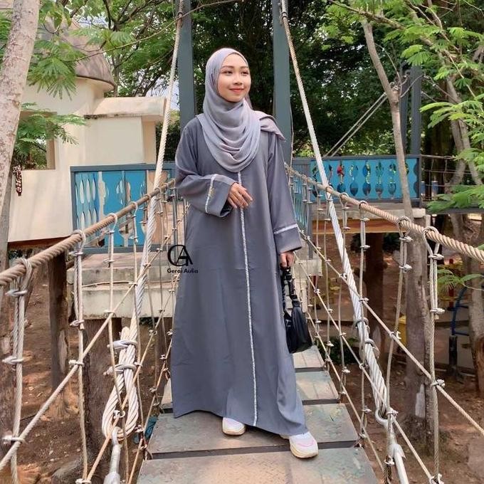Abaya Mahira By Gerai Aulia Abaya Remaja Payet Polos Gamis Muslim Wanita Hitam Lembut Wolfis Dress S