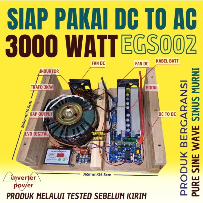Inverter LF Lengkap Trafo Travo 3000w egs002 psw 3000 w