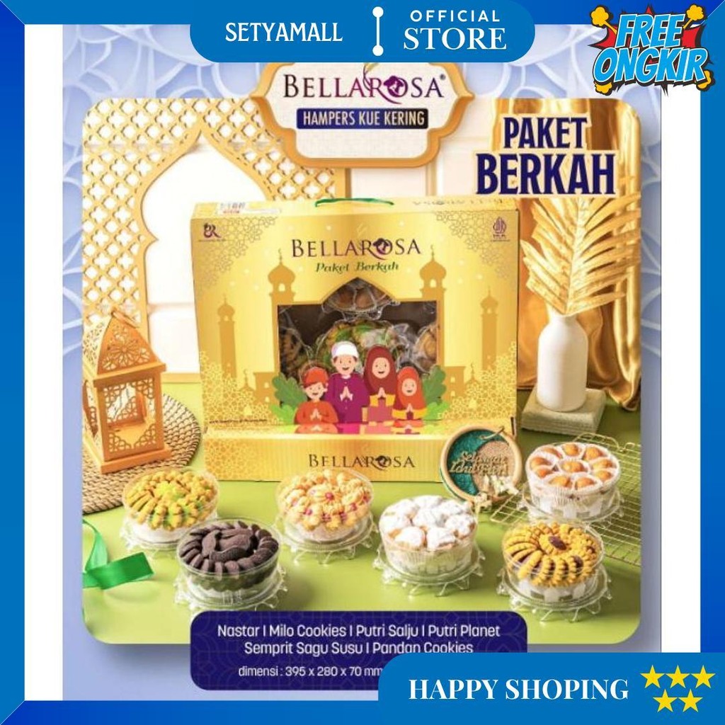 

Hampers Paket Cookies Kue Kering Cemilan Lebaran Hari Raya Idul Fitri Adha Bellarosa Paket Berkah D Termurah