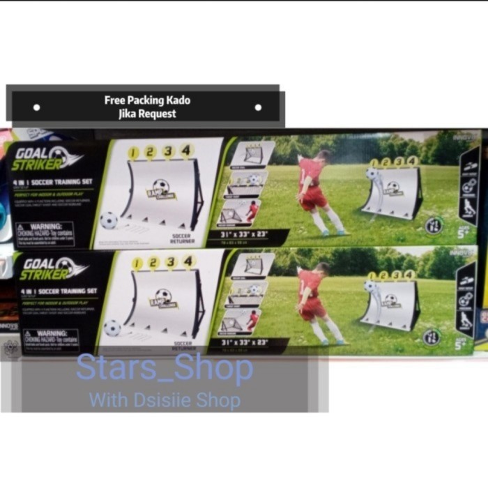 KHUSUS GRAB Goal Striker 4in1 Soccer Training set Original