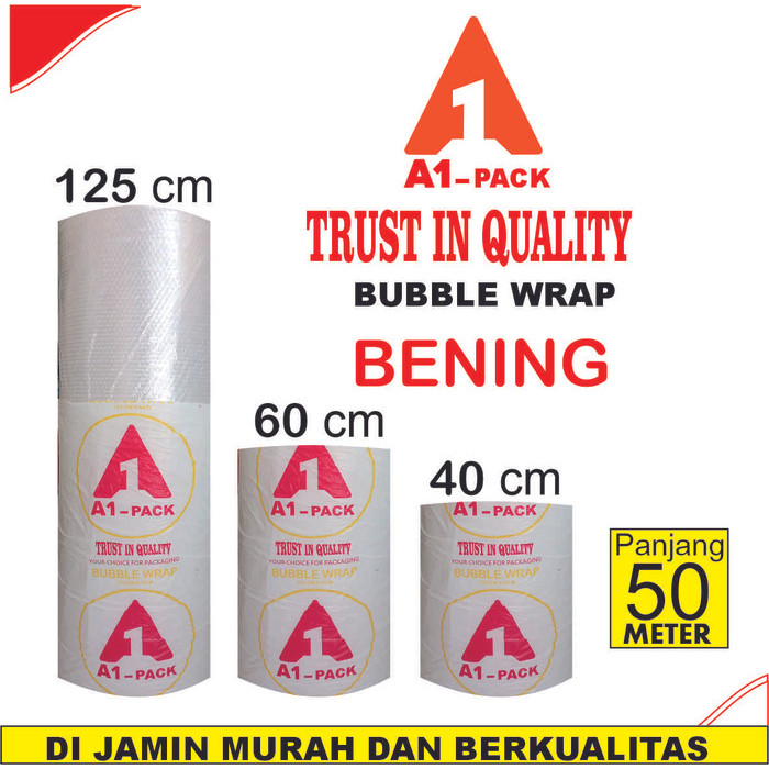 

Bubble Wrap Roll Bening Panjang 50 Meter X 40Cm / 60 Cm /125Cm A1 Pack