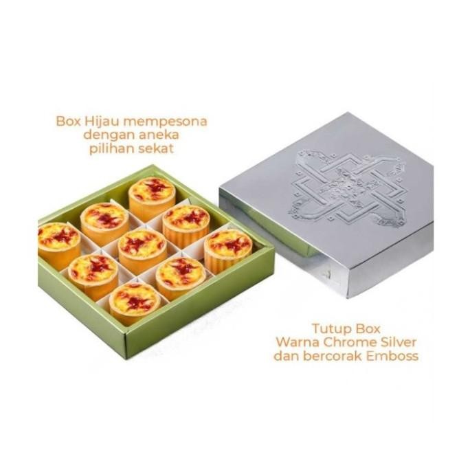 Box Nastar Lebaran Kardus Pie Sekat Mika Kotak Brownies Mini Idul Fitri GVS