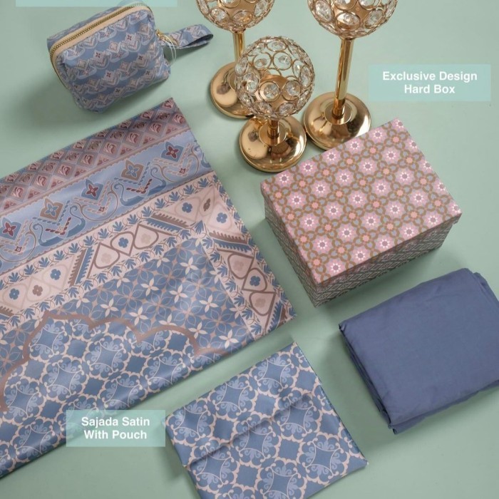 Hampers Set Sajadah dan Mukena Kashmeer / Sajadah dan Mukena Travel