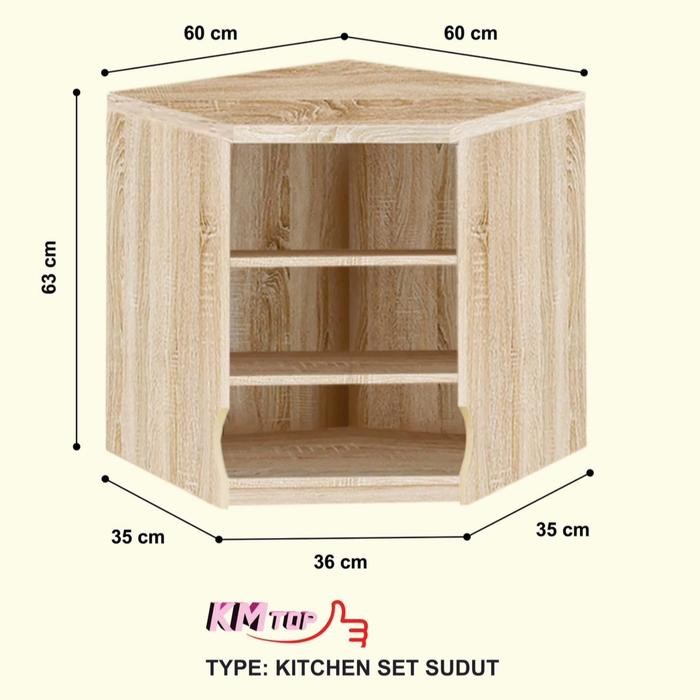 KUYY KITCHEN SET MINIMALIS / RAK DAPUR / LEMARI DAPUR / RAK DINDING ATAS 2 / 3 PINTU KSA F/S F/L