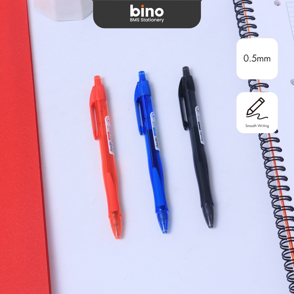 

[BMS Tangerang] Bantex Gel Pen / Pulpen Gel Tip 0.5 mm Desain Ergonomis BG1108