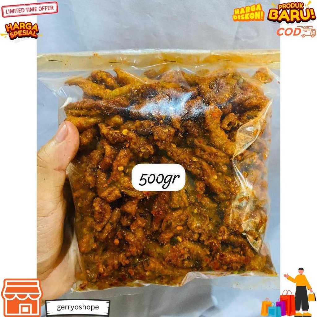 

Usus Crispy/Keripik Usus Bumbu Melimpah Pedas Daun Jeruk/Original Daun Jeruk Kemasan 500Gr 250Gr 100Gr D Cod