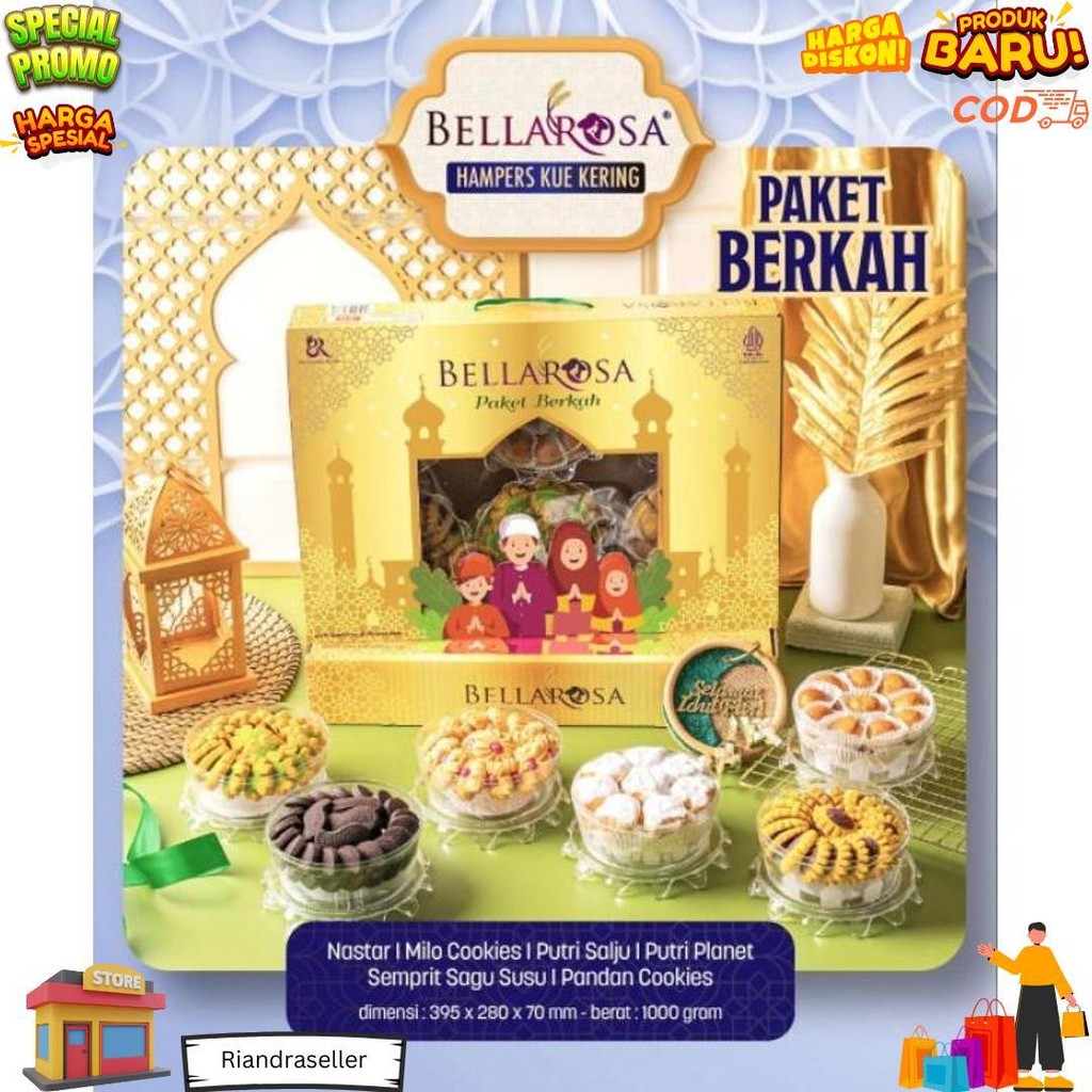 

Hampers Paket Cookies Kue Kering Cemilan Lebaran Hari Raya Idul Fitri Adha Bellarosa Paket Berkah D Sale