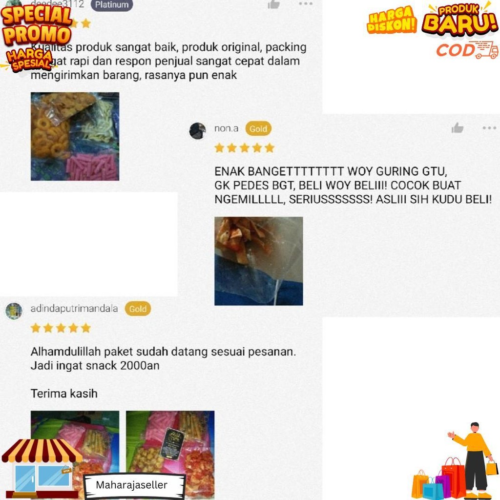 

Snack Terlengkap Pedas Manis Asin Gurih 250 Gram Makanan Ringan Cemilan Camilan Jajanan Kiloan Murah D Sale