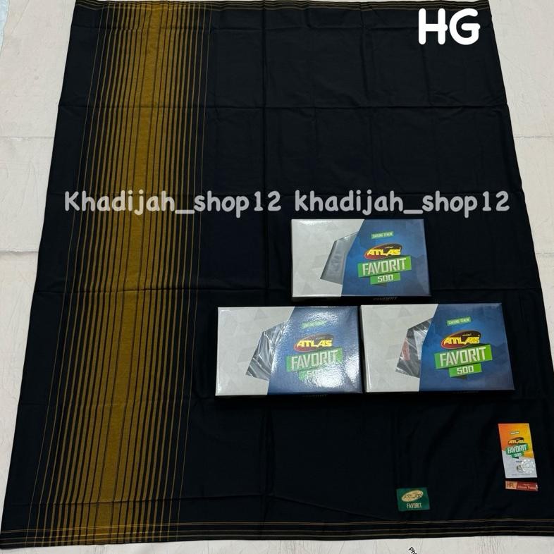 SARUNG ATLAS HITAM POLOS DEWASA