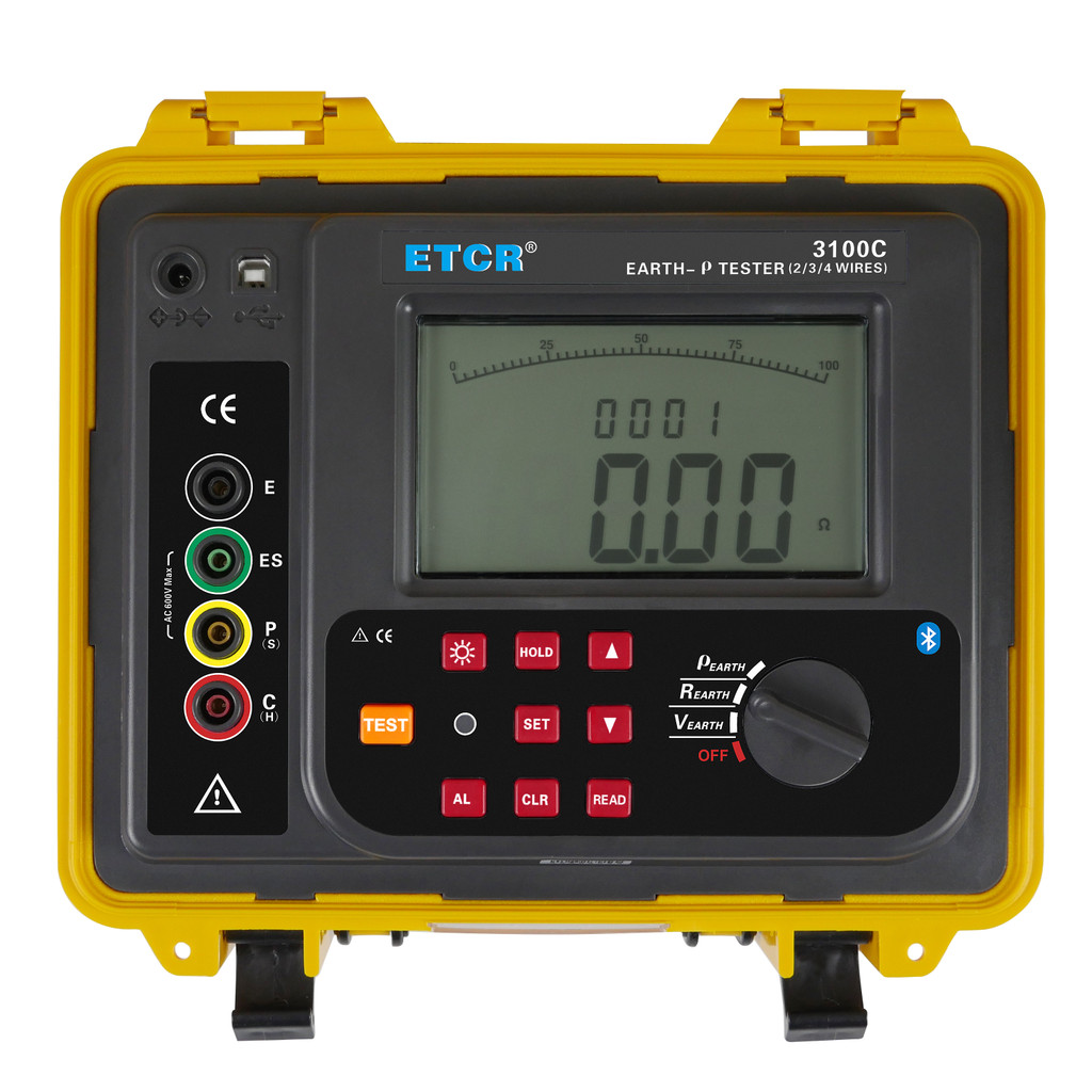 ALKHZABAN ETCR3100C  Large Lcd Display 128Hz/111Hz/105Hz/94Hz Earth Resistance Measurement Soil Resi