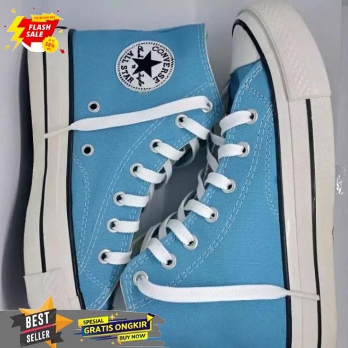 DISKON SEPATU SNEAKERS CONVERSE12 ALL STAR12 BOOT/HIGH BIRU TOSCA PREMIUM QUALITY UNISEX FASHION PRI