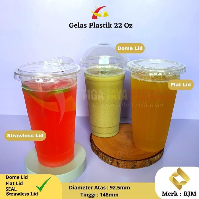 Gelas Plastik 22Oz Rjm / Gelas Plastik Bening Tebal 22 Oz 8Gr / Plastic Cup Premium
