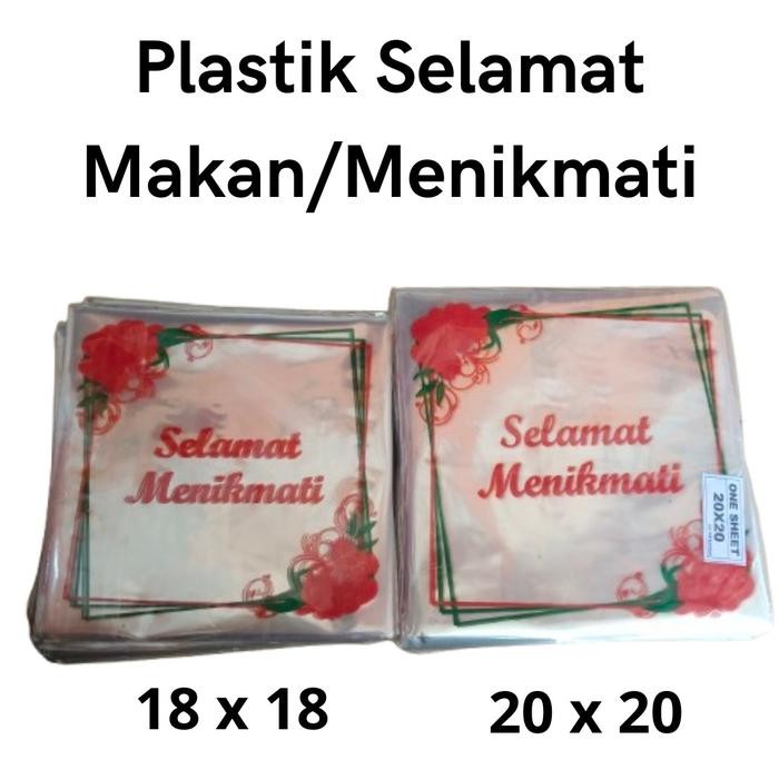 Plastik Samir Selamat Makan / Selamat Menikmati Ukuran 18 X 18 ( Isi 100 Lbr )